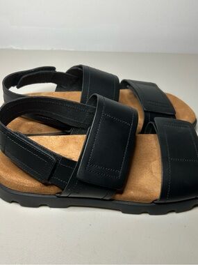 Camper Brutus Brown Sandals Men’s 12 Black Leather Strap